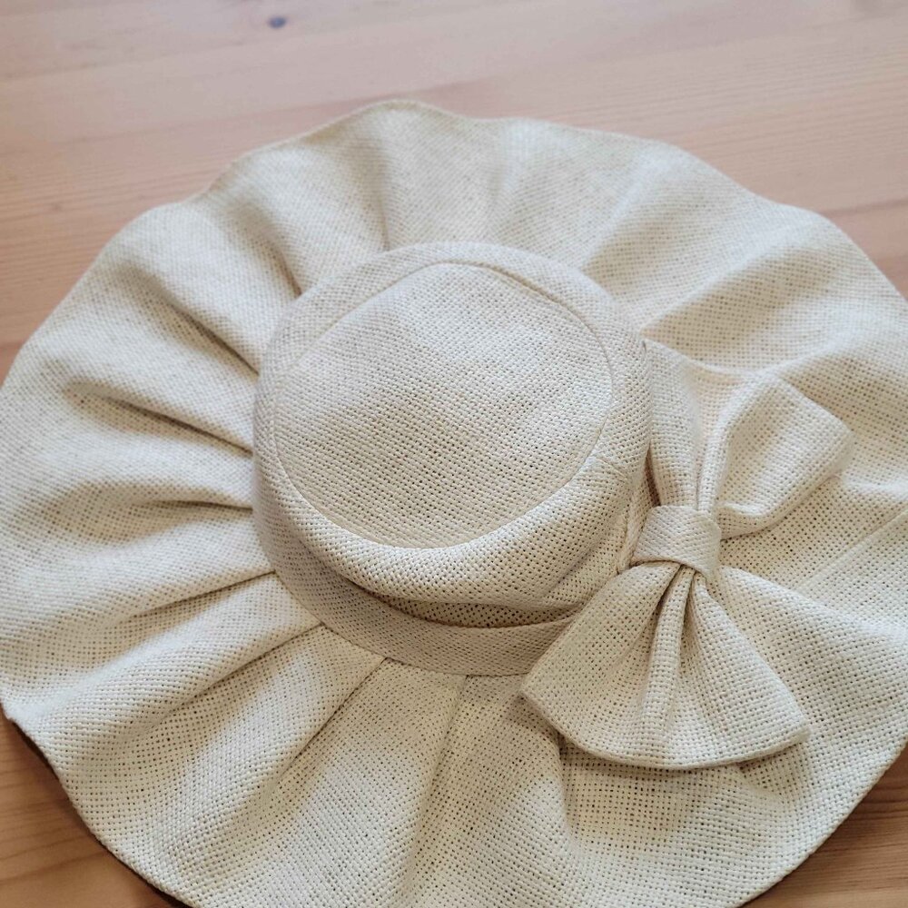 NO BRAND, thick sun hat with bow, womens